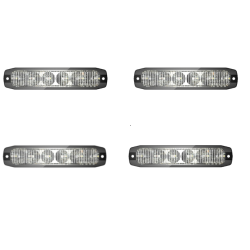 4 Stück-911Signal FIN6 LED-Frontblitzer gelb - wasserdicht! ECE-R65